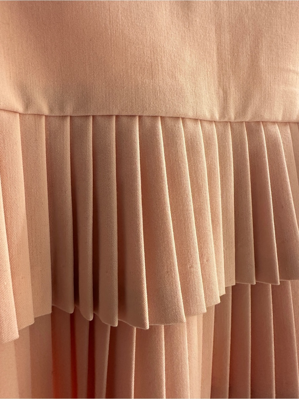 BCBGMaxAzria Pink Tiered Pleated Mini Skirt - Picture 2 of 3